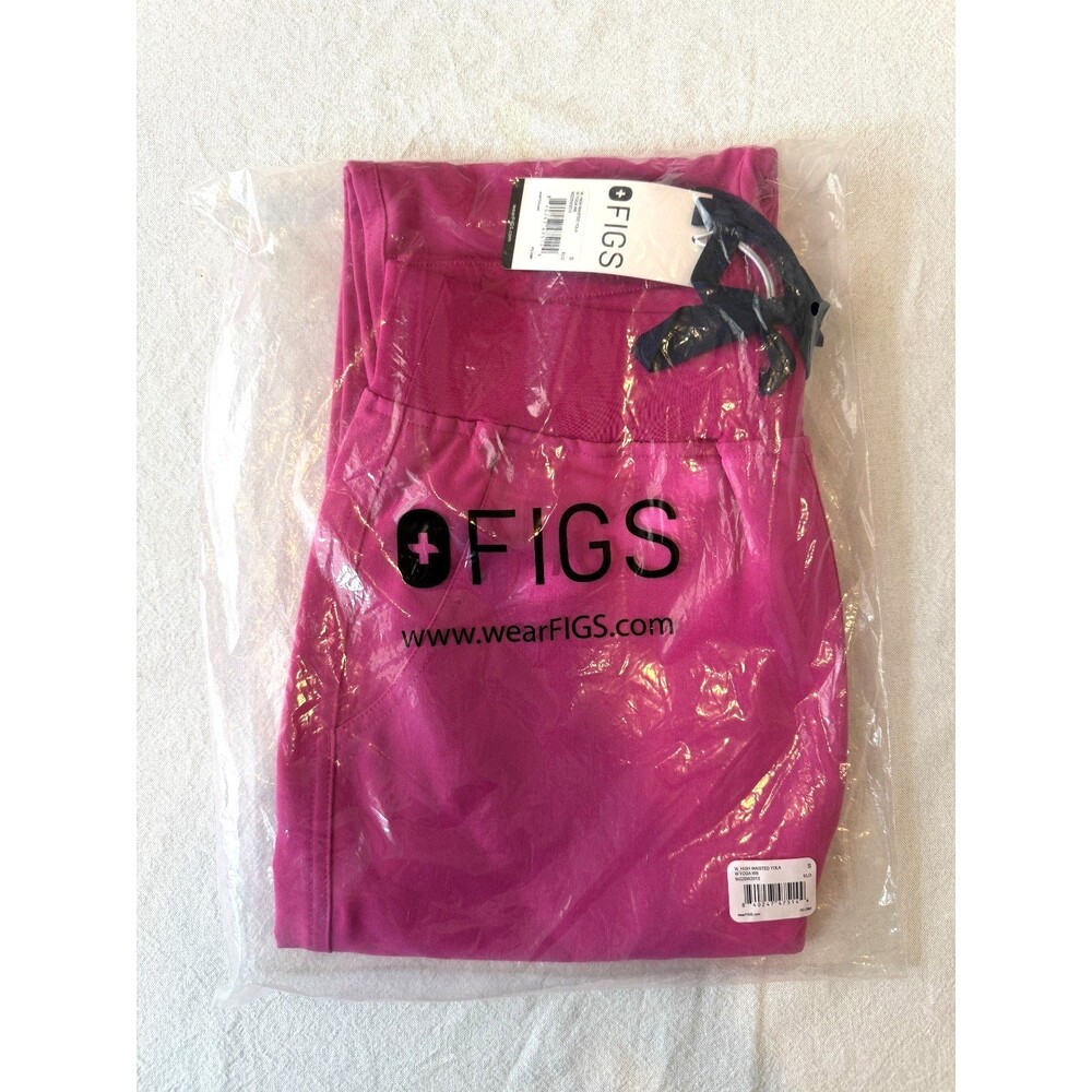 NWT Figs Women's S Yola High Rise Slim Scrub Pant in Electric Orchid